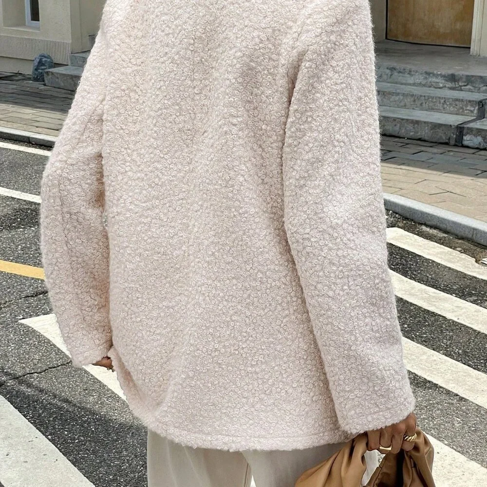 Apricot Casual Women's Stand Collar Long Sleeve Blazer Jacket - Picture 2 of 12